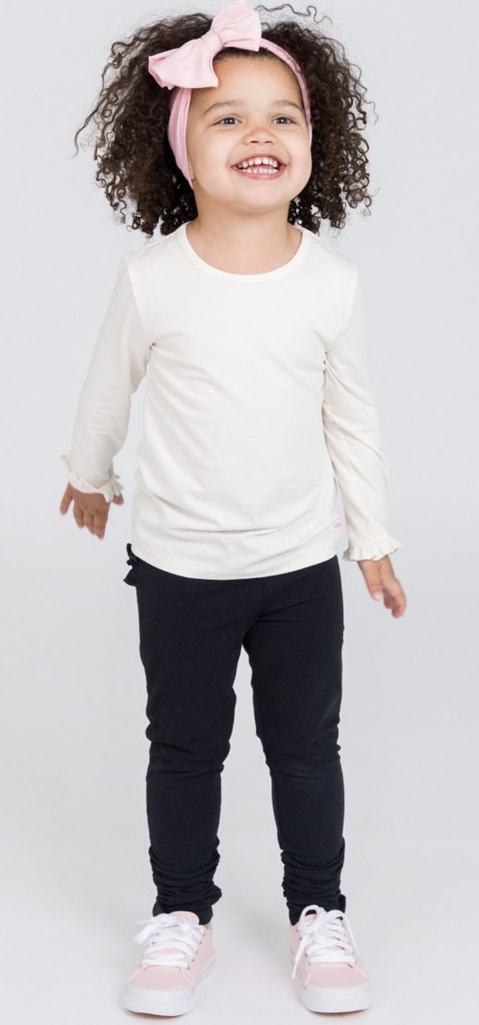 Ruffle Butts Ivory L/S Layering Tee