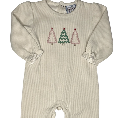 Three Sisters O'Christmas Tree Girls Romper