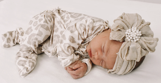 Rockin Royalty Natural Leopard Footie