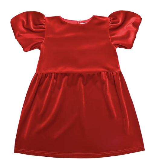 Belle Cher Red Velet Bow Dress