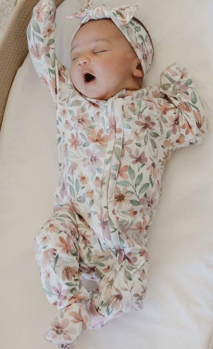 Copper Pearl Natalie Zip Up Footie PJ