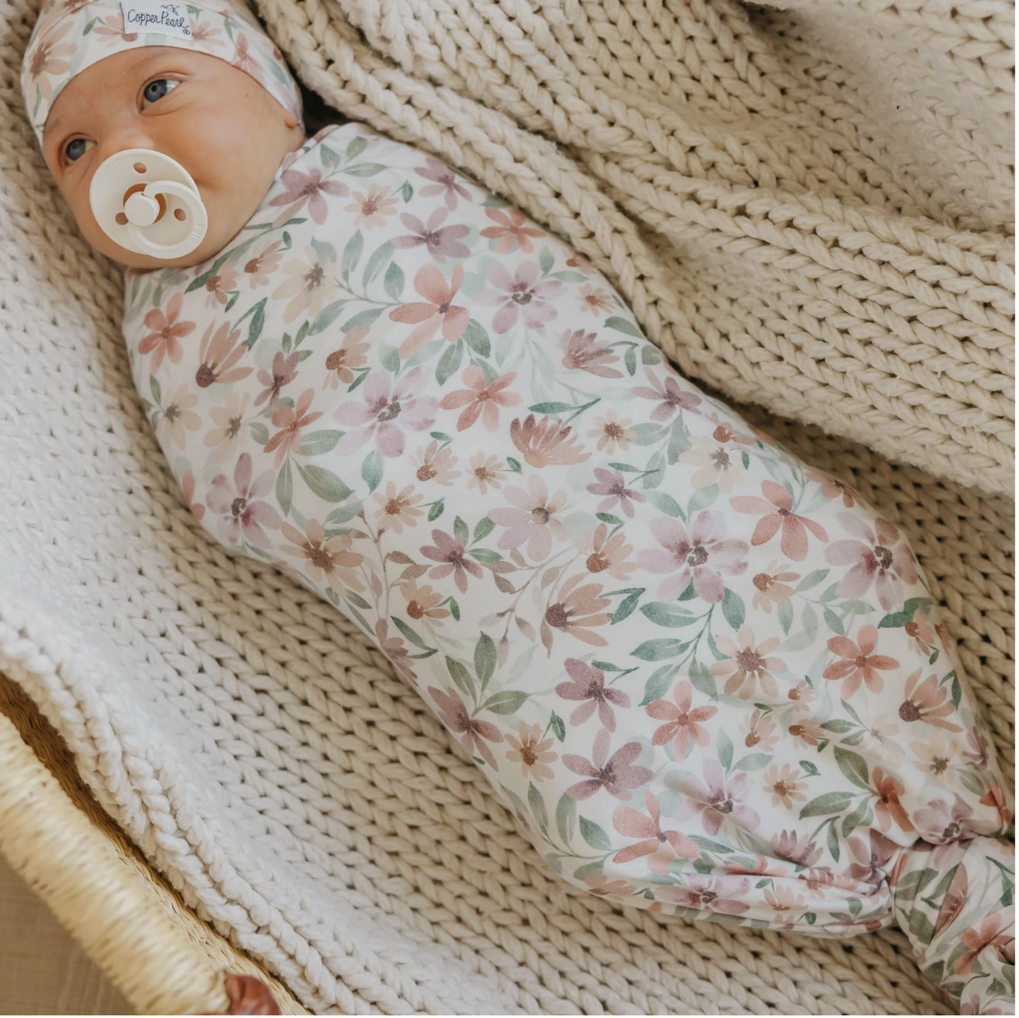 Copper Pearl Natalie Knit Swaddle Blanket