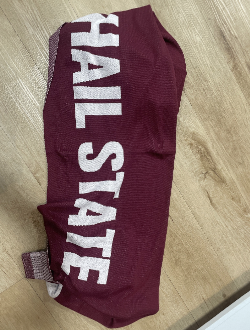 Hail State Knit Scarf - Maroon & White
