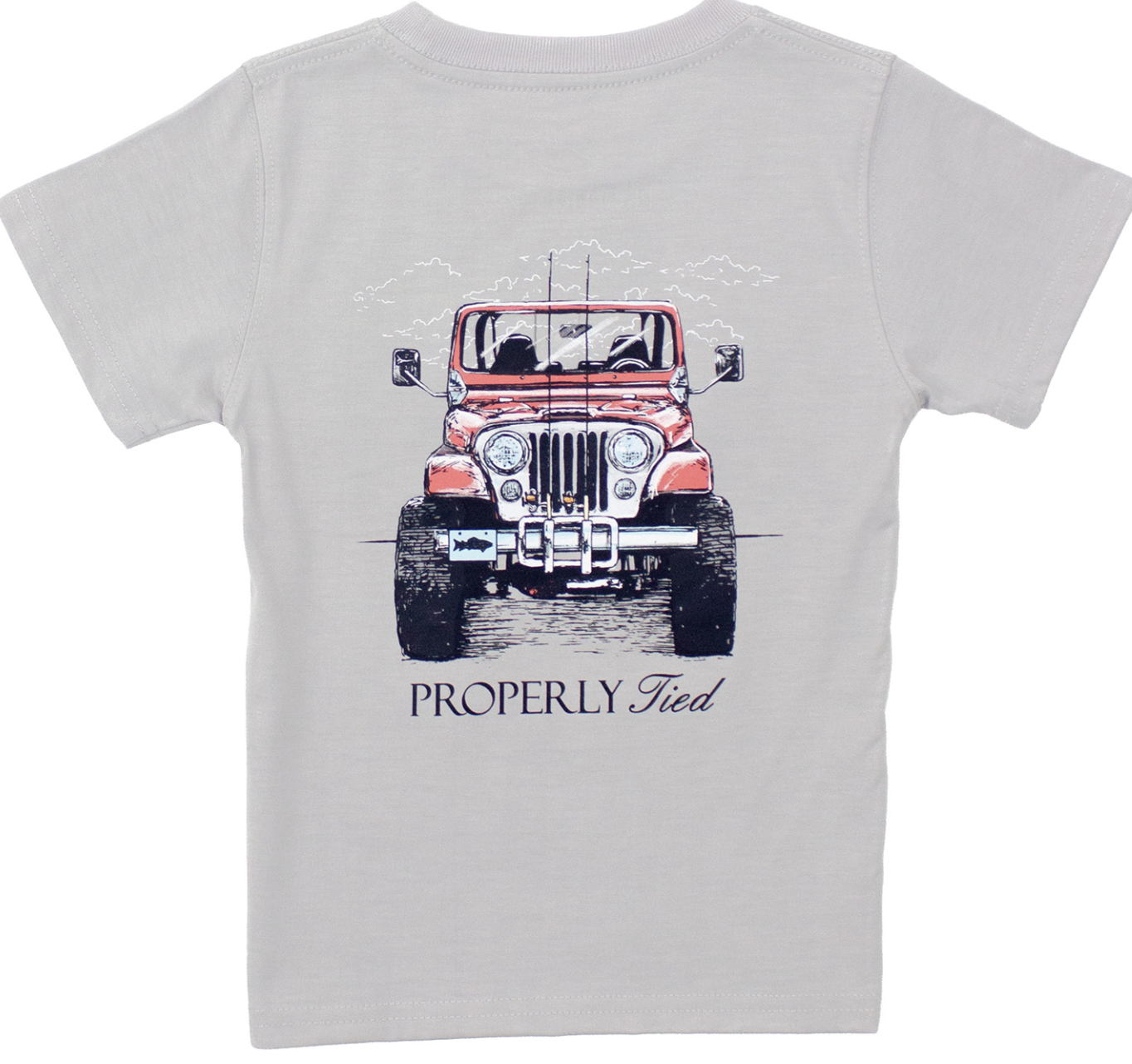 Properly Tied Rod Runner SS Ice Grey T shirt