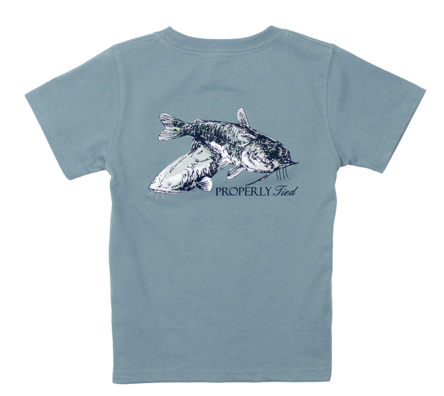 Properly Tied Mudcat SS Steel Blue T-Shirt
