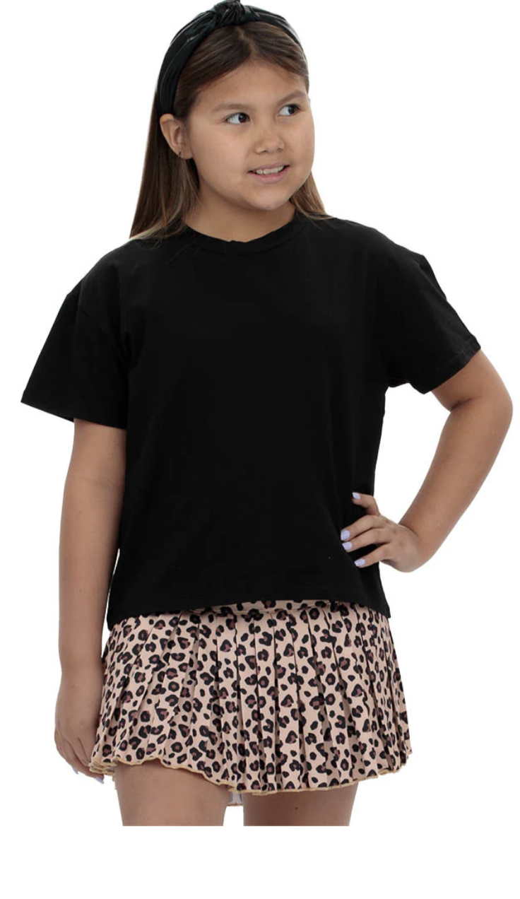 Azarhia Leopard Print Mini Pleat Skort