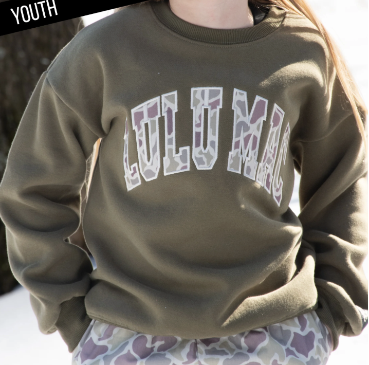 Lulu Mac Youth Green/Camo Sweatshirt