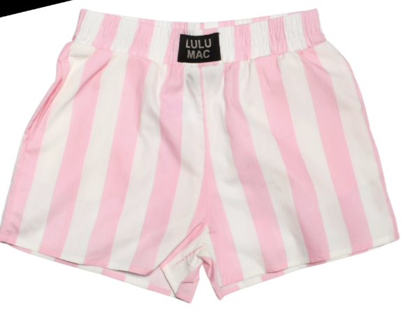 Lulu Mac. Youth Darby Striped Shorts - Lt Pink