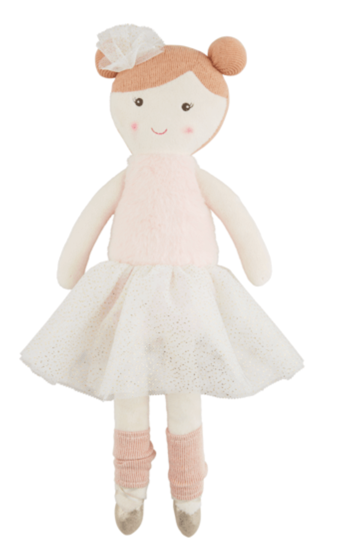 Mud Pie Orange Ballerina Doll