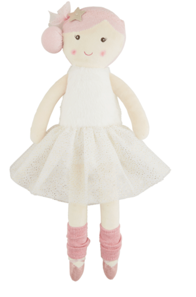 Mud Pie Pink Ballerina Doll