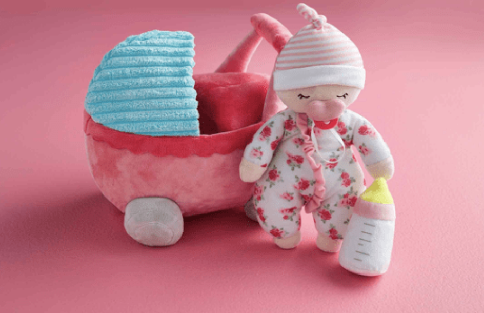 Mud Pie Baby Doll Plush Set