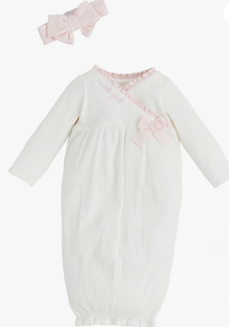 Mud Pie White Chainstitch Gown