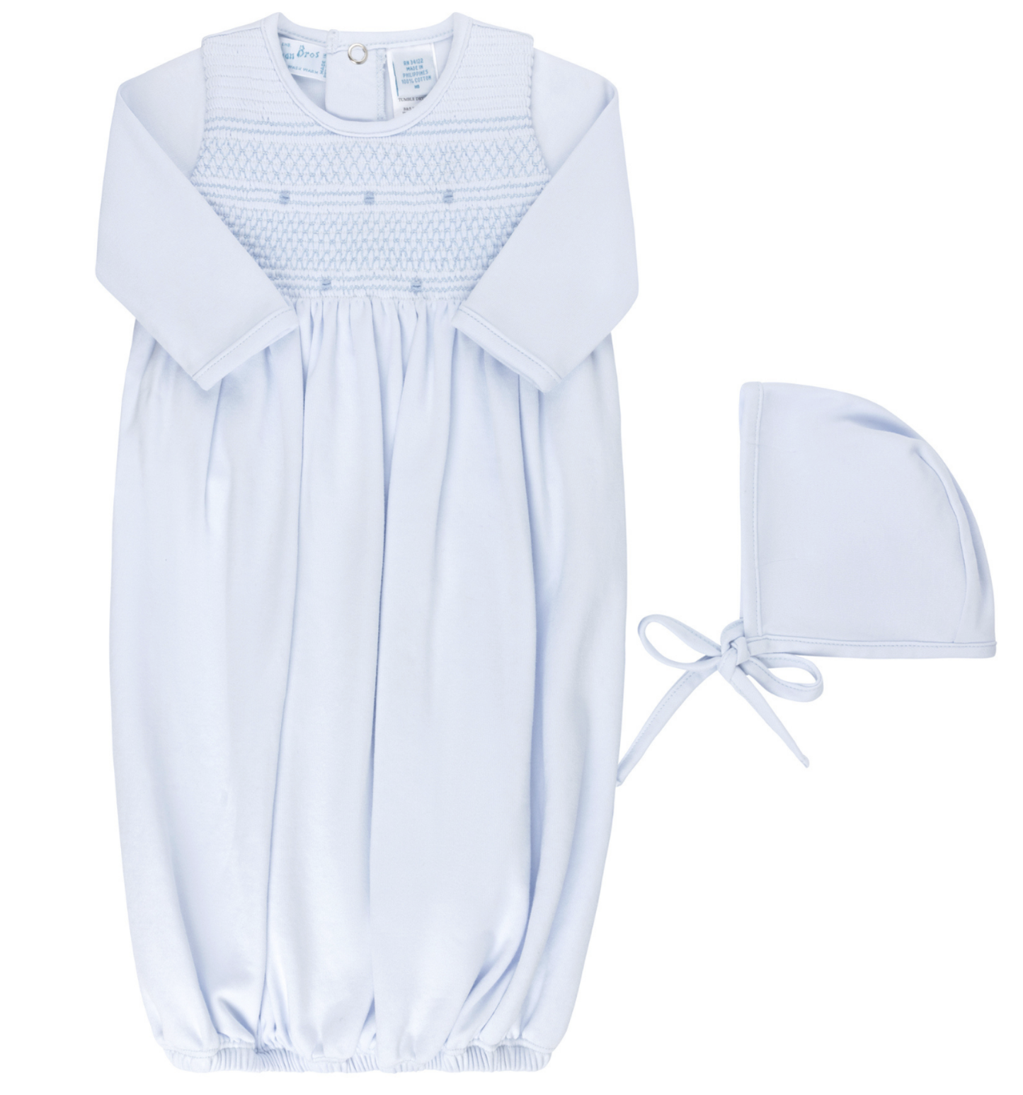 Feltman Brothers Smocked Bullion Gown - Blue