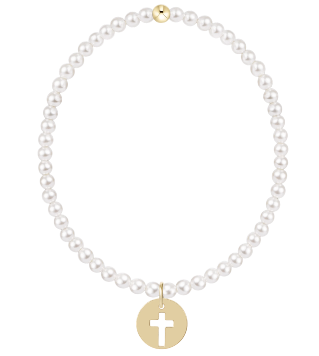 E Newton Egirl Classic Pearl 3MM-Blessed Gold Disc