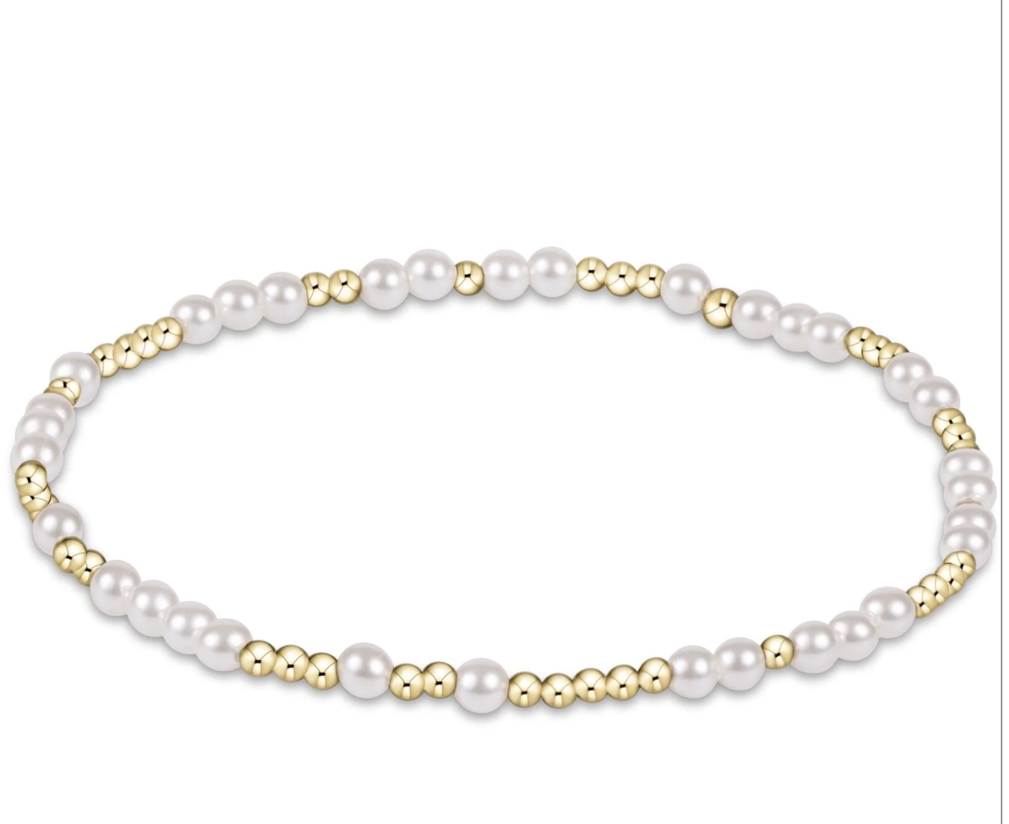 E Newton EGirl Hope 3MM Pearl with Gold