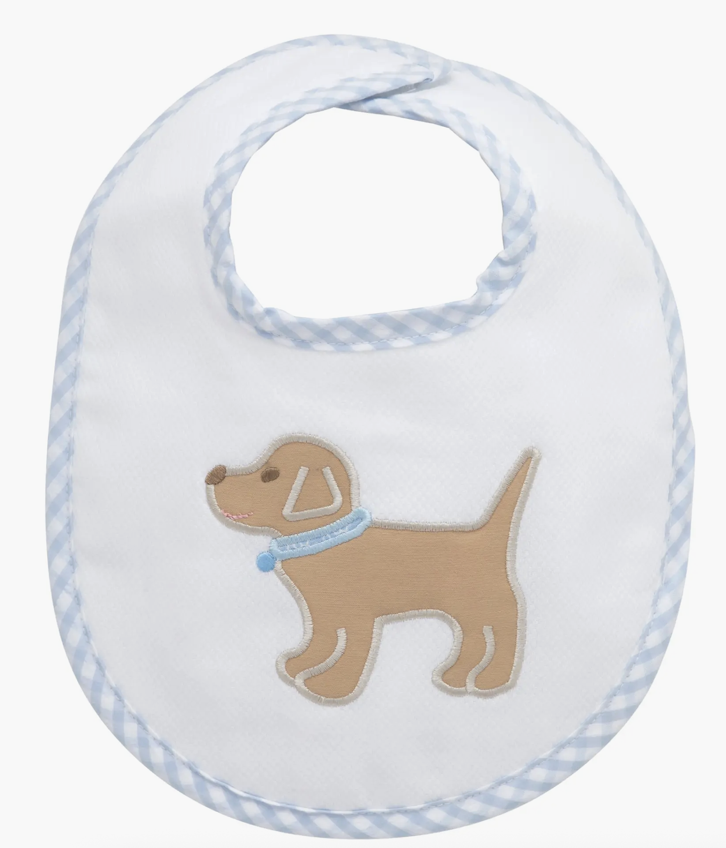3 Marthas Puppy Applique Basic Bib - Blue