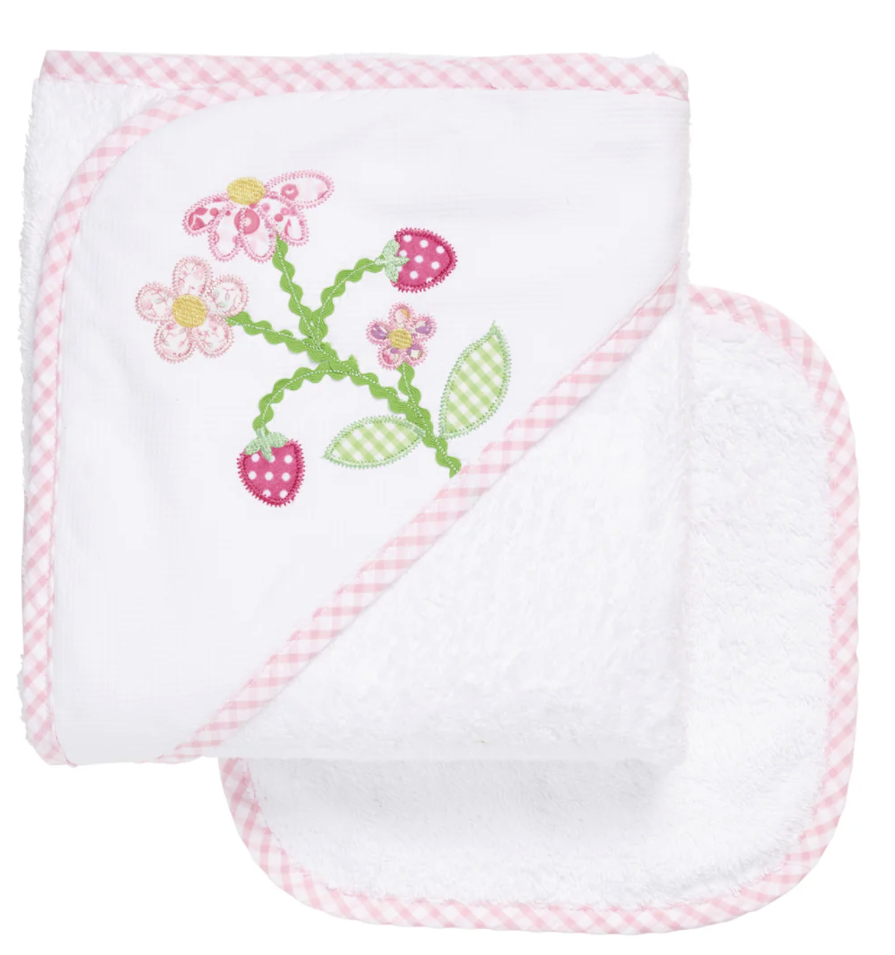 Strawberry Sweetness Hooded Towel & Washcloth Set