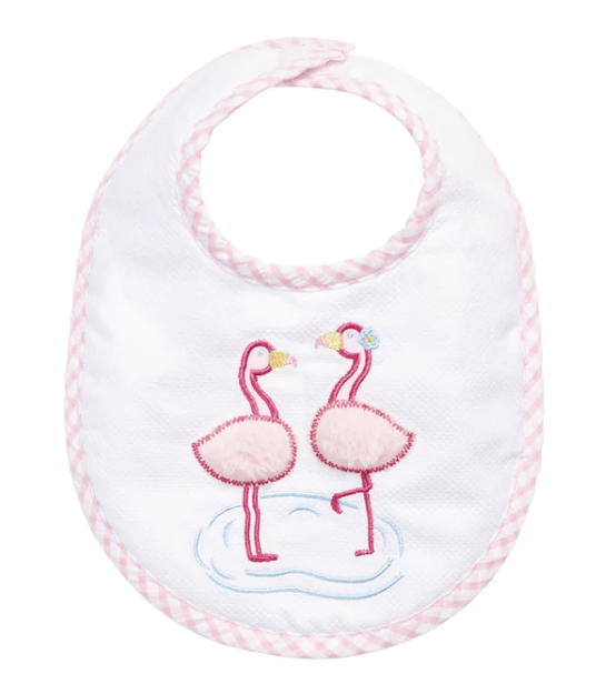Fluffy Flamingo Bib