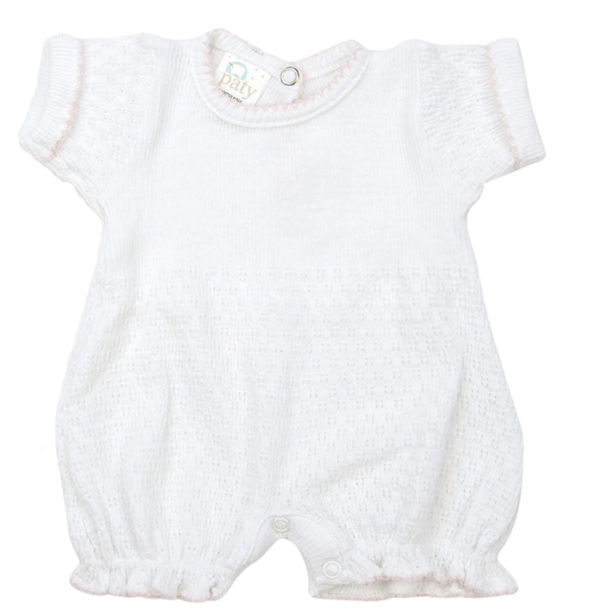 Paty Knit Ruffle Hem Bubble - Pink
