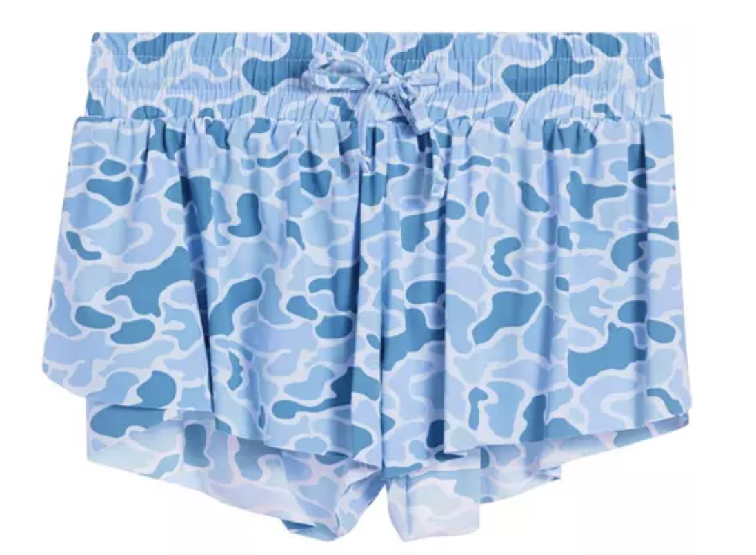Suzette Collection Girls' Fly Away Short - Blue Camo