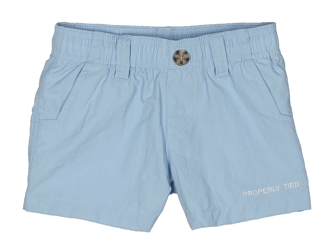 Properly Tied Boys Mallard Short - Powder Blue