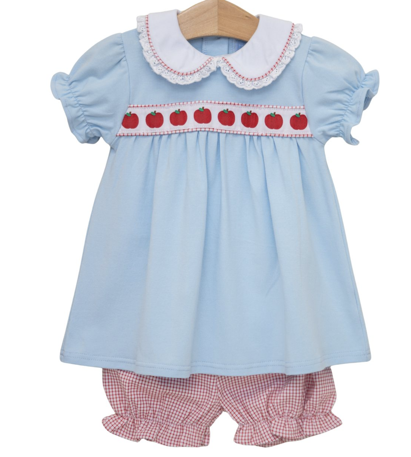Trotter Street Kids Apple Ribbon Bloomer Set