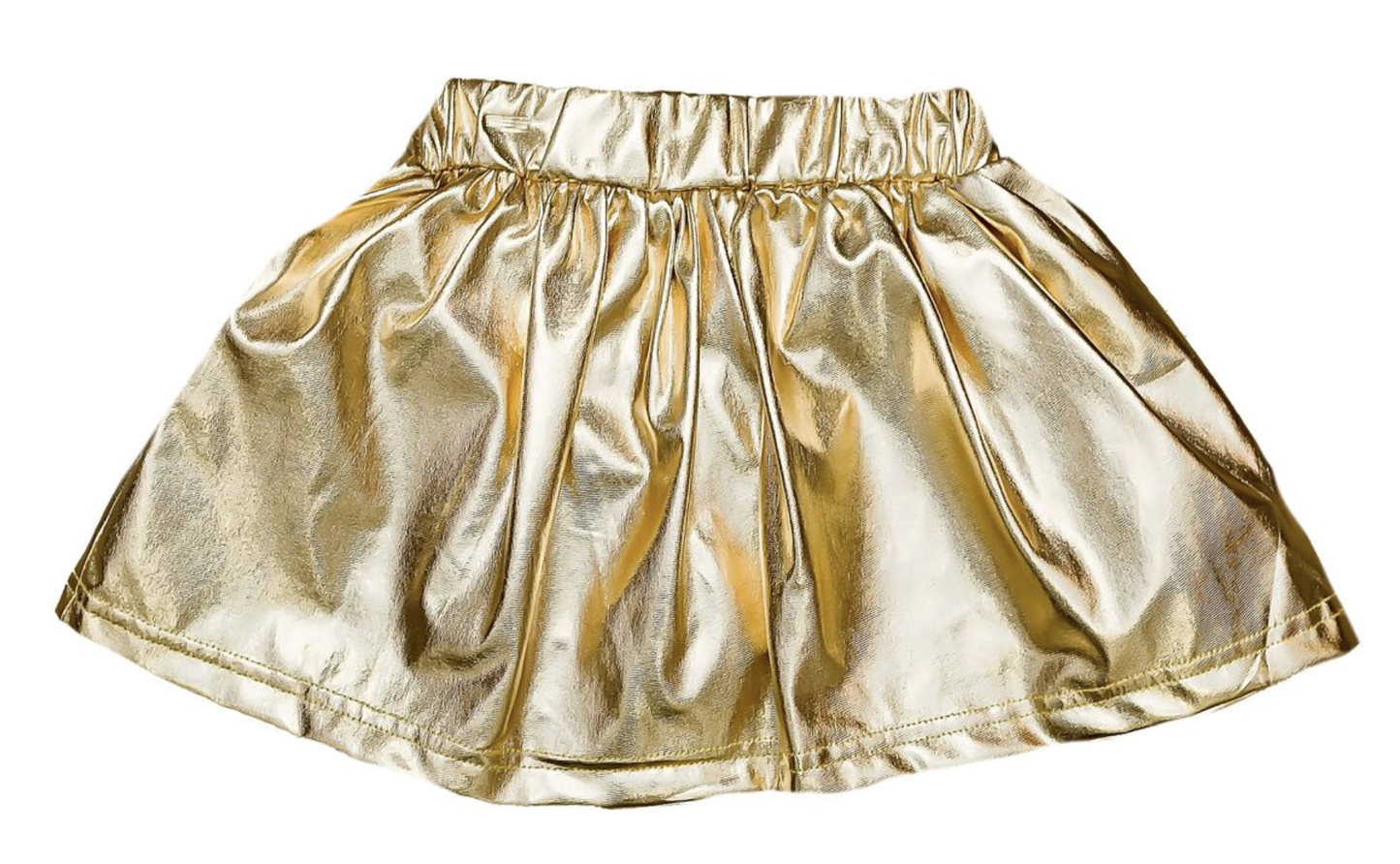 Belle Cher Gold Metallic Skort