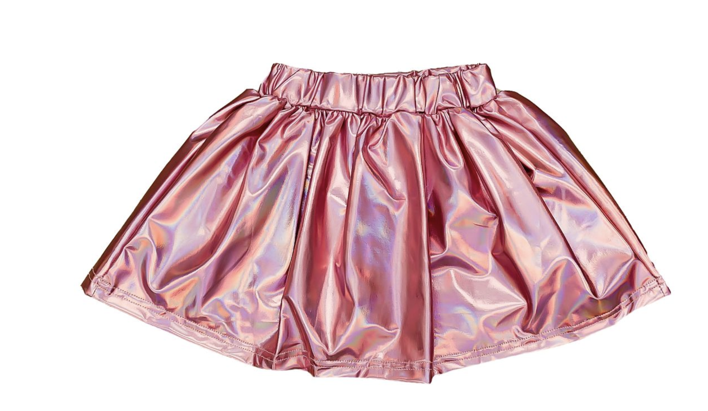 Belle Cher Light Pink Metallic Skort