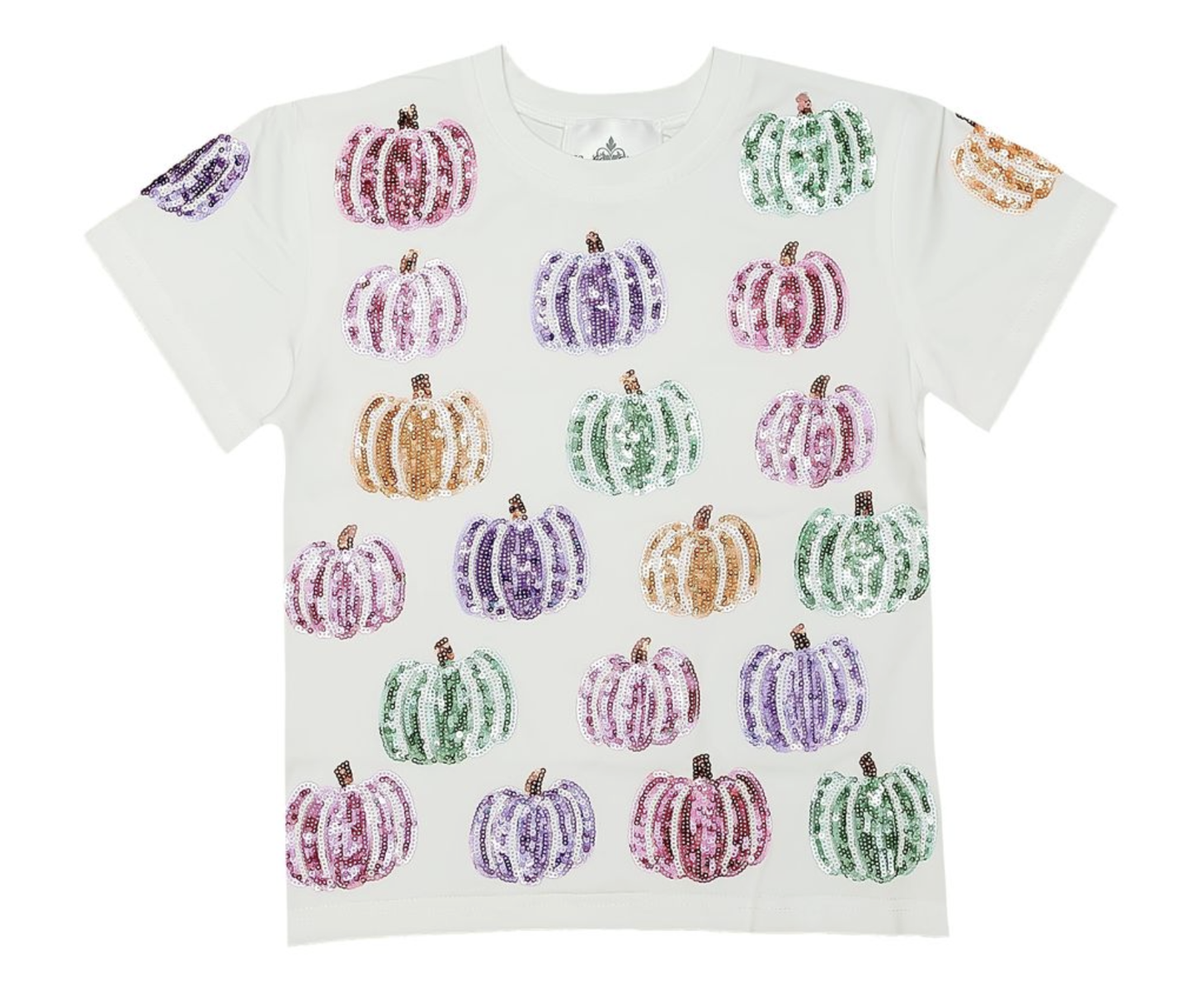 Belle Cher Fall Pumpkins Sequin Shirt