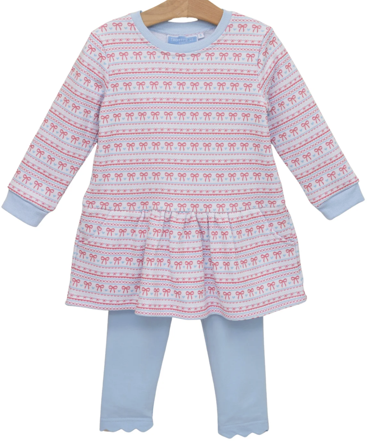 Trotter Street Kids Sweetheart French Terry Tunic Set