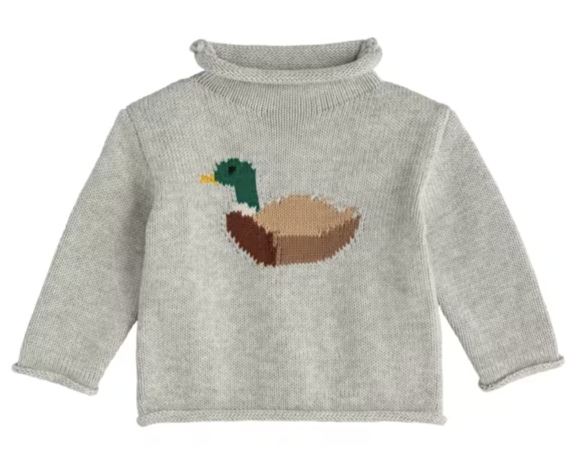 Mud Pie Duck Baby Rollneck Sweater