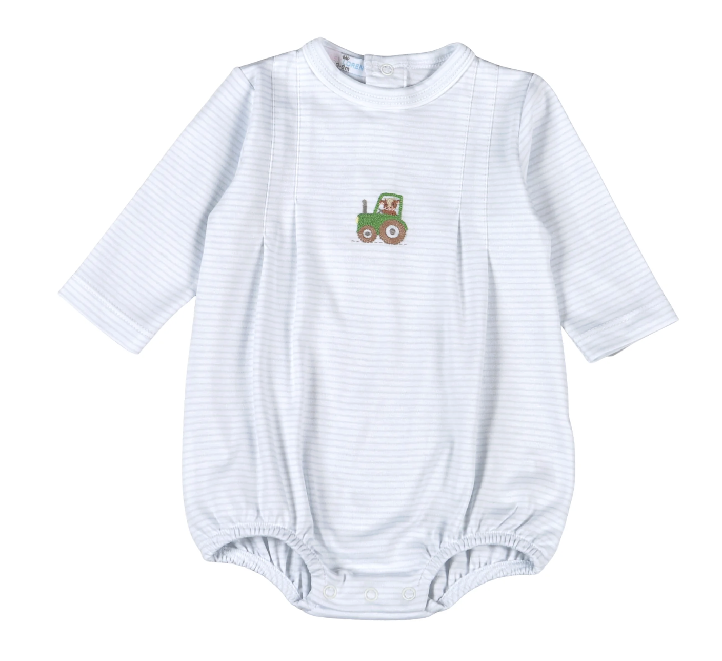 Baby Loren Blue Baby Tractor Pima Bubble - Boys