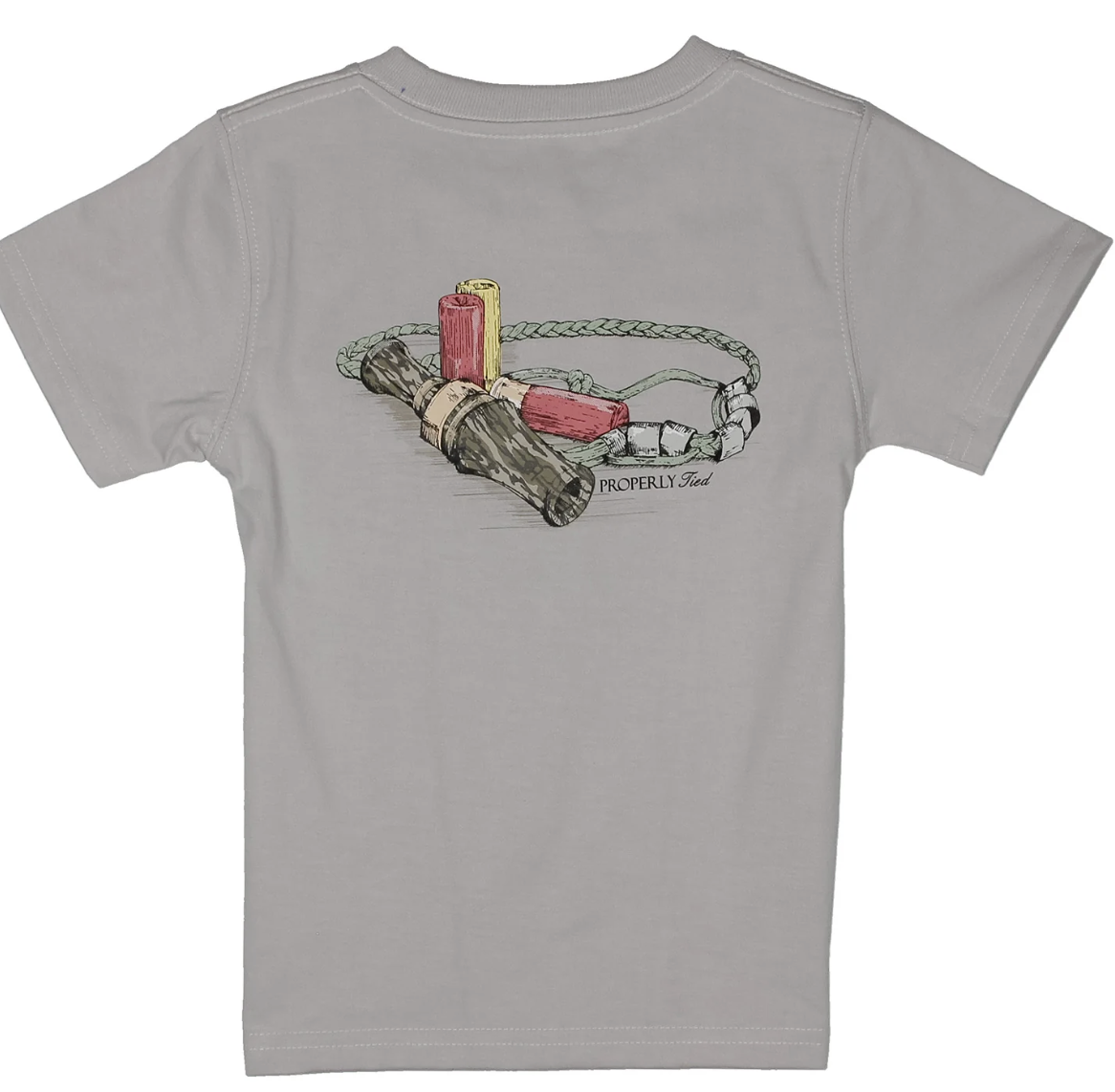 Properly Tied Mossy Oak The Call SS Tee - Ice Grey