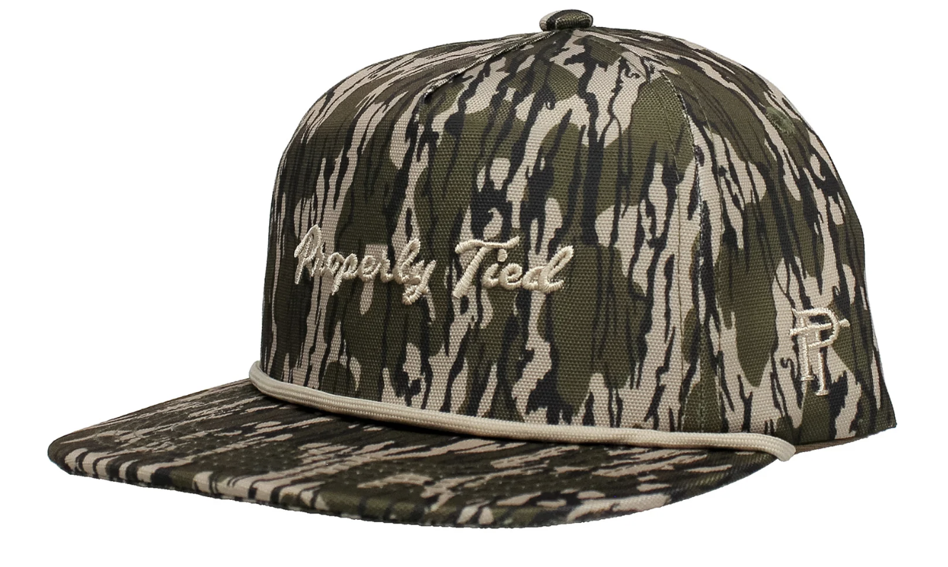 Properly Tied Sportsman Rope Hat Mossy Oak Original Bottomland