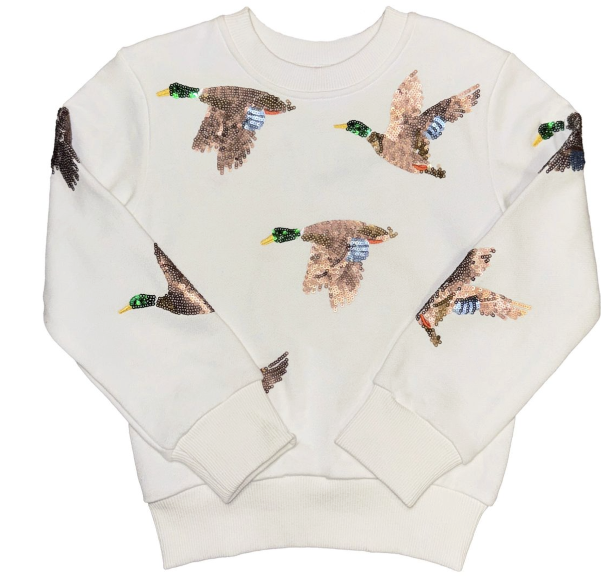 Belle Cher Mallard Sequin Sweatshirt