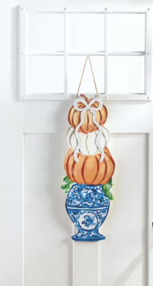 Mud Pie PumpkinTopiary Door Hanger