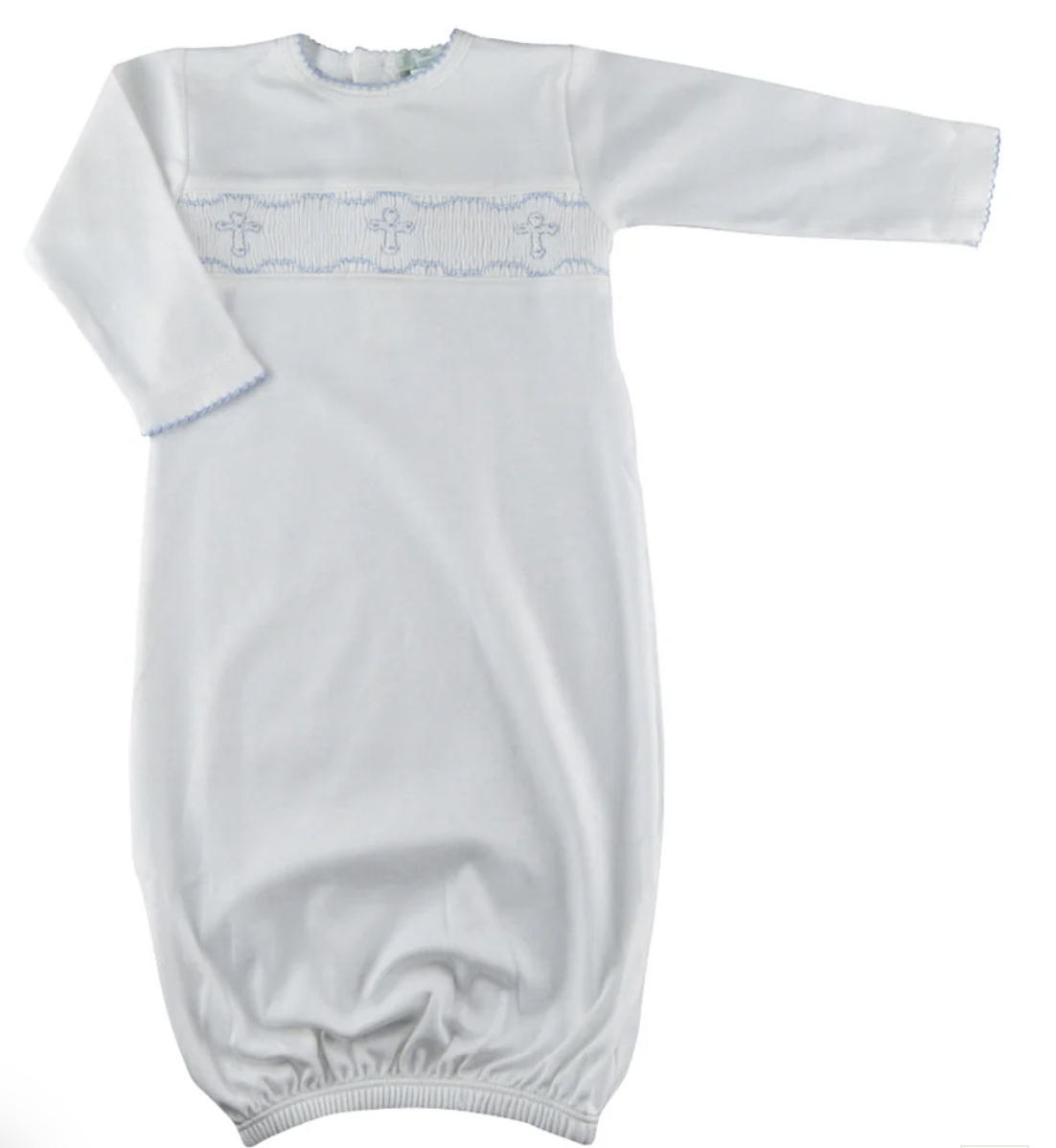Little Threads Baby Boy's Blue Cross Day Gown