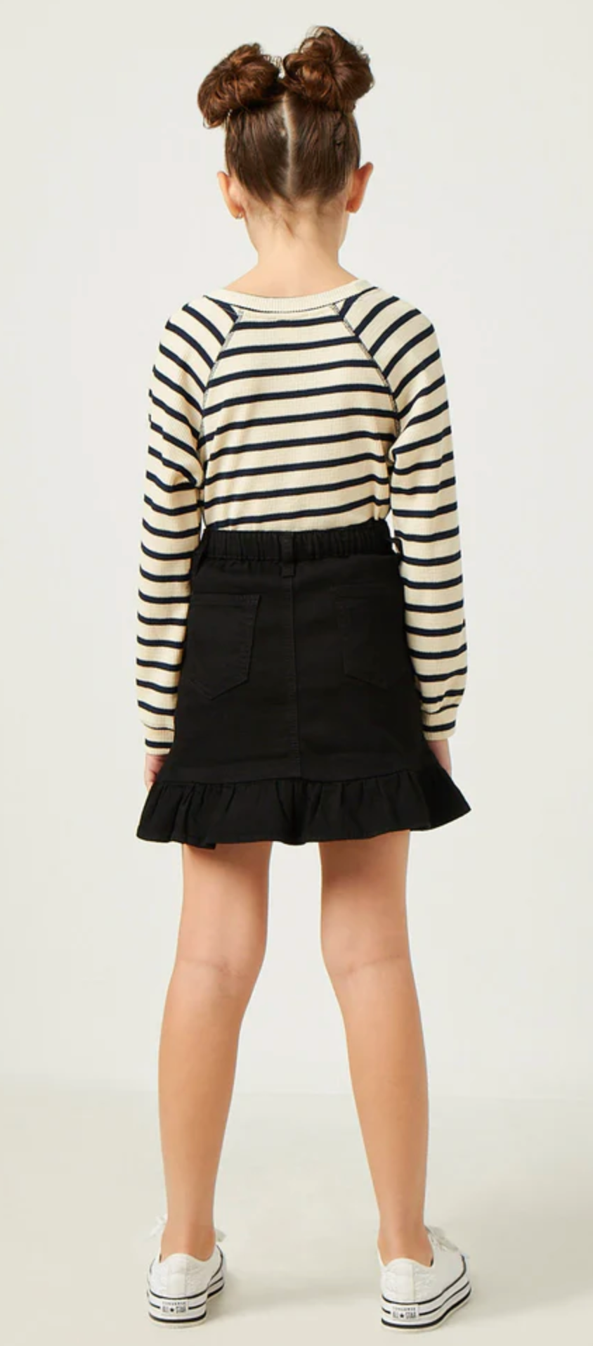Hayden Girls Ruffle Trimmed Twill Skirt