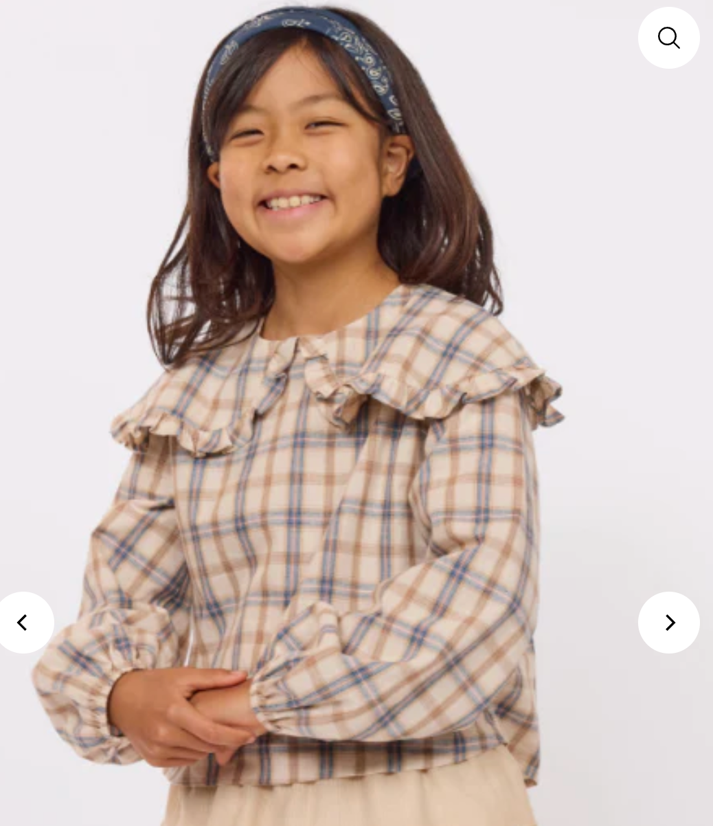 Sadie & Sage Hot Cocoa Plaid Top