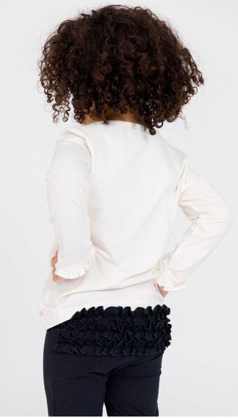 Ruffle Butts Ivory L/S Layering Tee