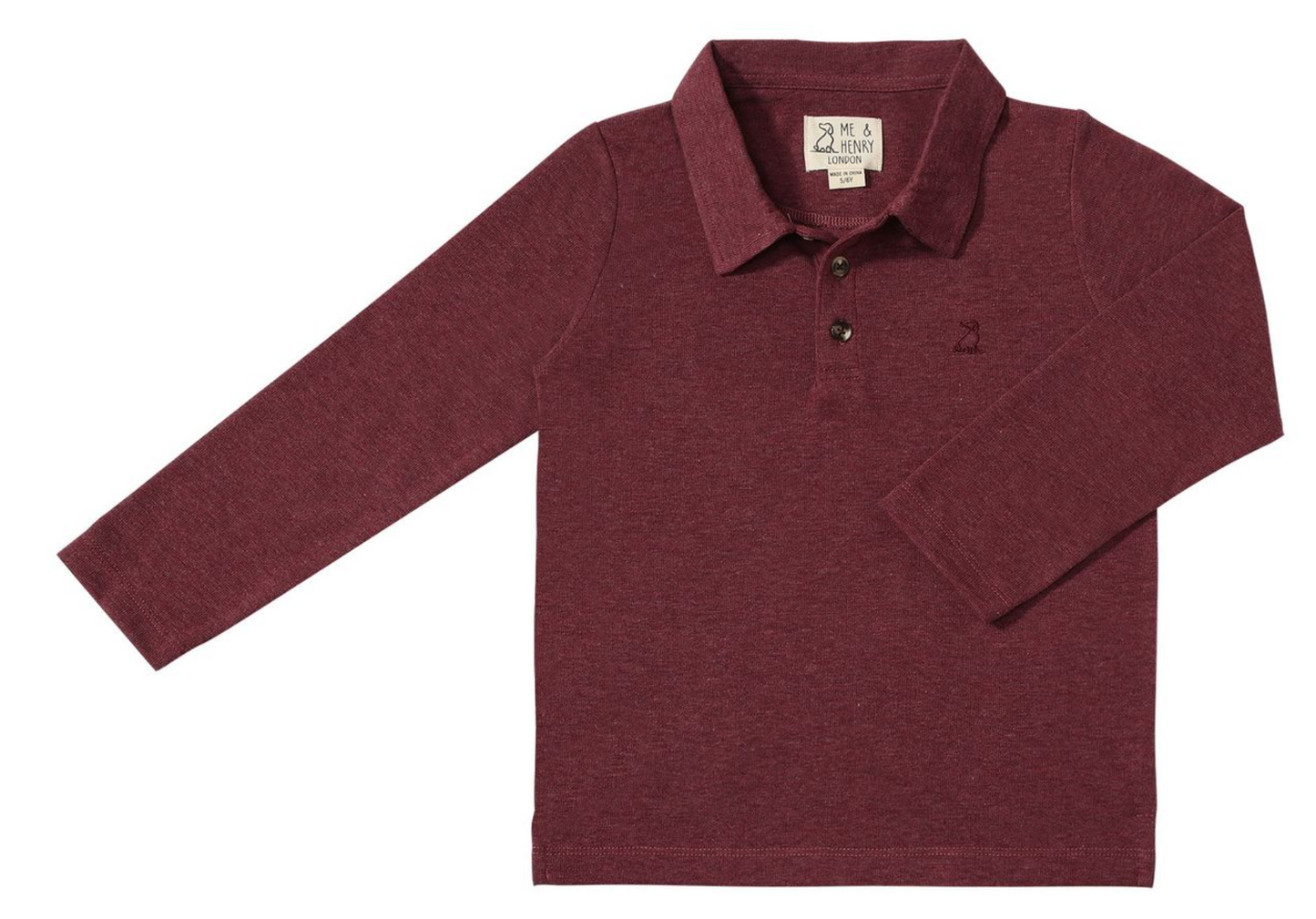 Me & Henry Burgundy Polo