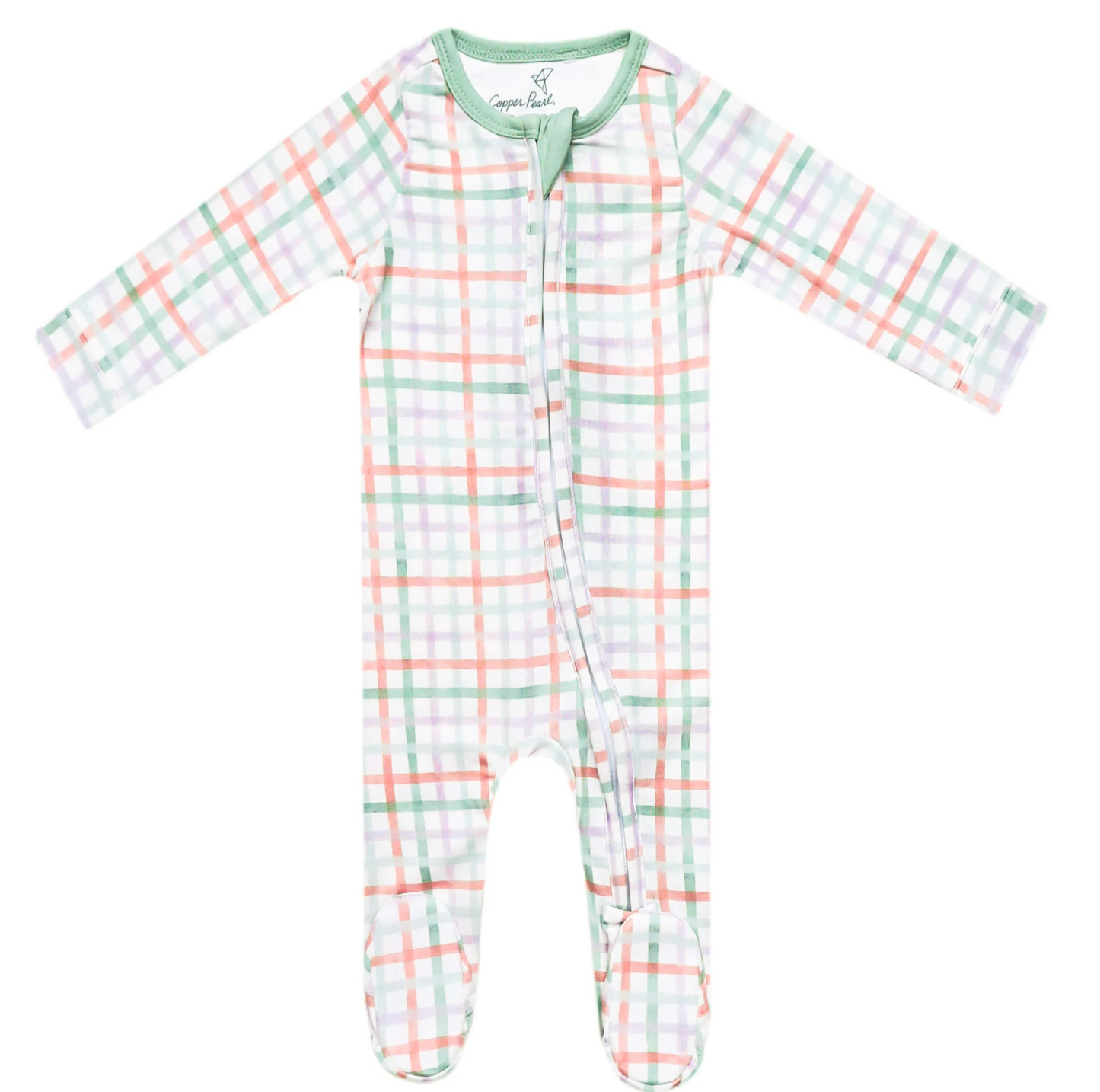 Copper Pearl Madelyn Zip Up Footie PJ