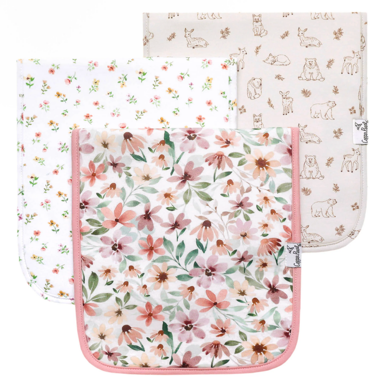 Copper Pearl Natalie Premium Burp Cloths