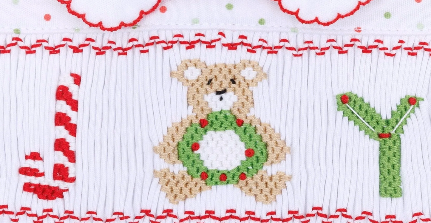 Magnolia Baby Christmas Joy Smocked Footie - Boy