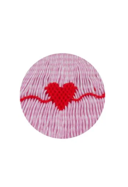 Petit Bebe Pink Gingham Valentine's Dress