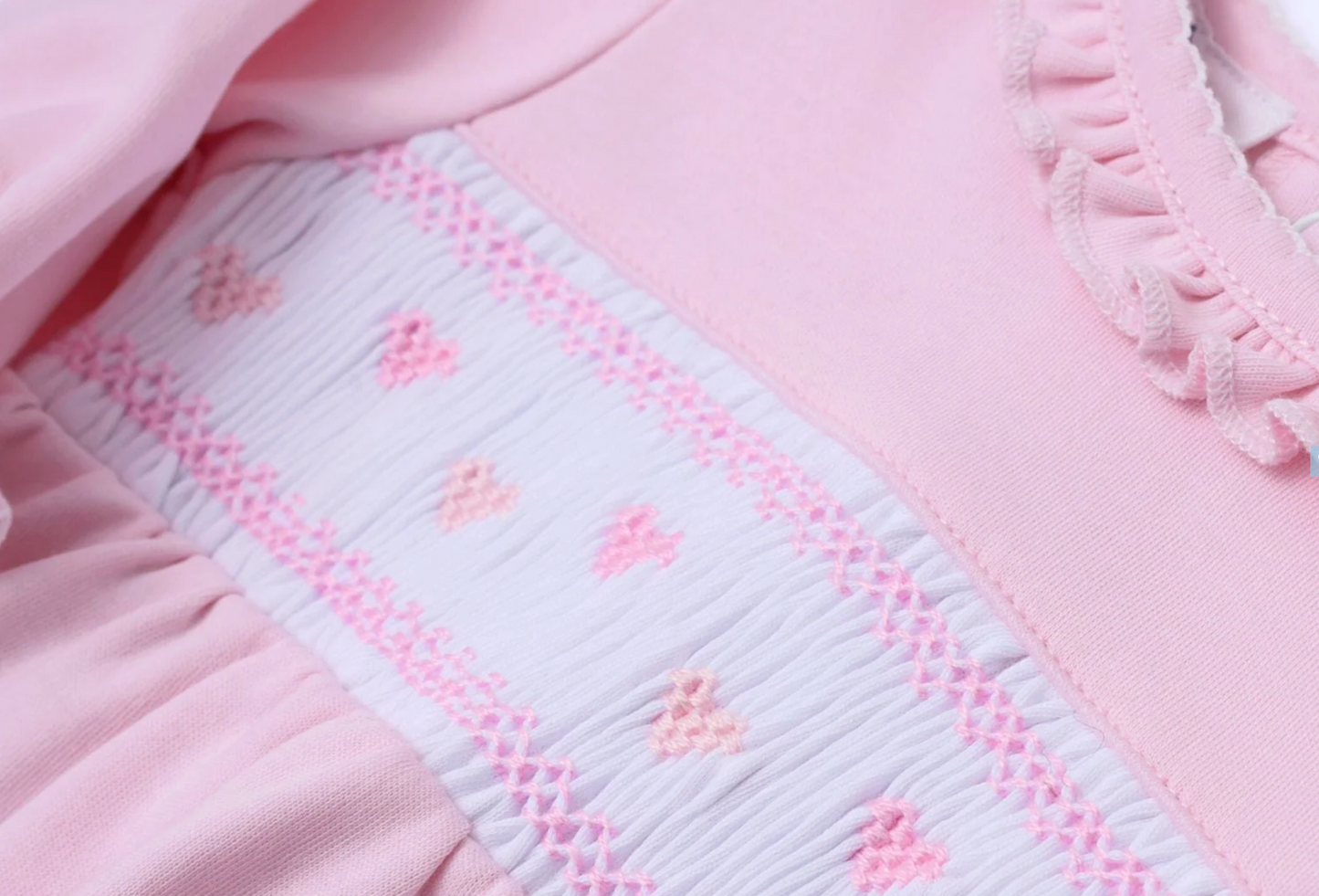 Magnolia Baby Valentine's Classic Smocked L/S Bubble