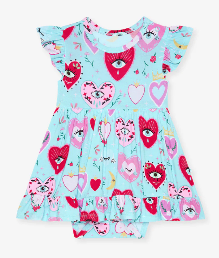 Posh Peanut Sweet Fiona Ruffled Twirl Bodysuit Dress