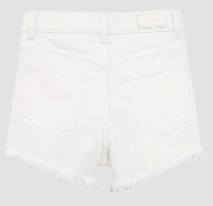 DL1961 Lucy Shorts - White Frayed
