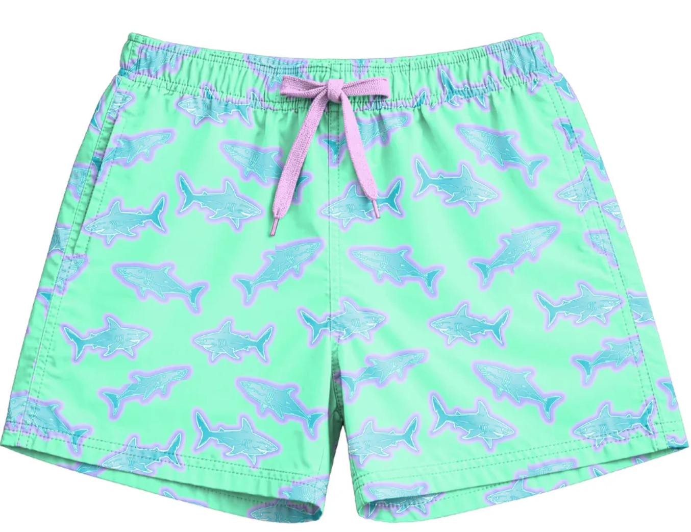 Limeapple Boys Neon Shark Print Board Shorts