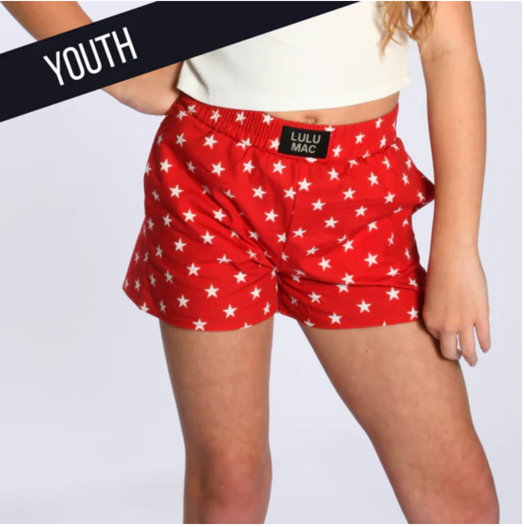 Lulu Mac Red Star Youth Shorts